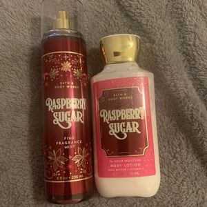 Bath and Body Works Raspberry Sugar bundle
